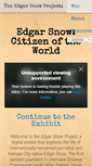 Mobile Screenshot of edgarsnowproject.org