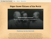 Tablet Screenshot of edgarsnowproject.org